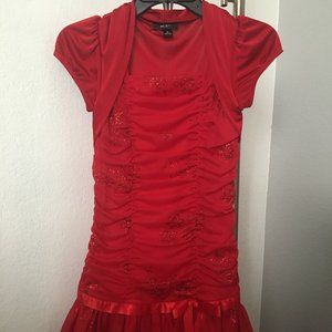 BCX Formal Red Sparkly Dress